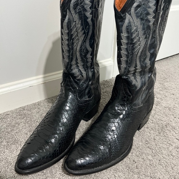 Vintage Dan Post python cowboy boots - Picture 1 of 11